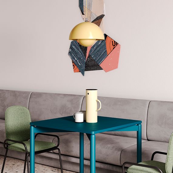 Стол обеденный Saga, 75х75 см, сине-зеленый, LATITUDE, Цвет: синий/зеленый, изображение 4