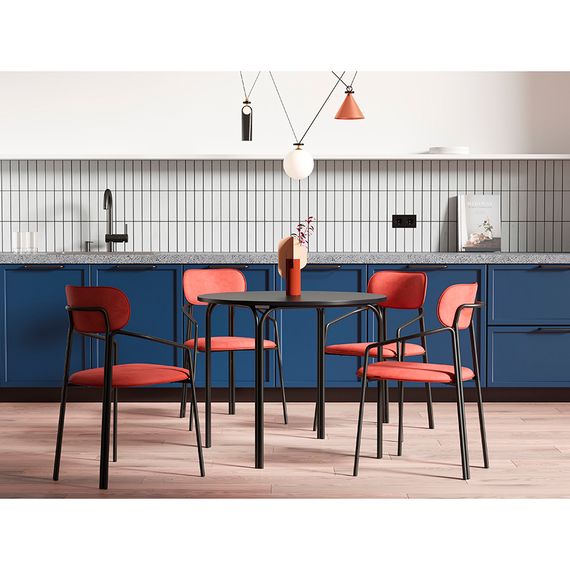 Стол обеденный Ror, 90 см, черный, LATITUDE, Цвет: черный, изображение 3