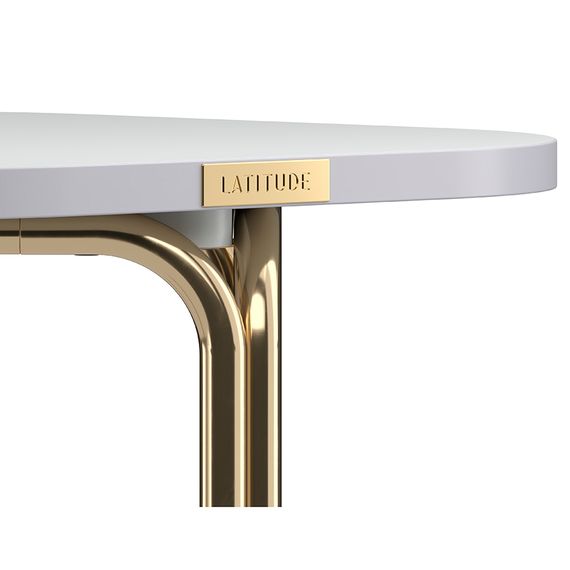 Столик кофейный Ror, 50х50 см, латунь/серый, LATITUDE, Цвет: латунь/серый, изображение 4