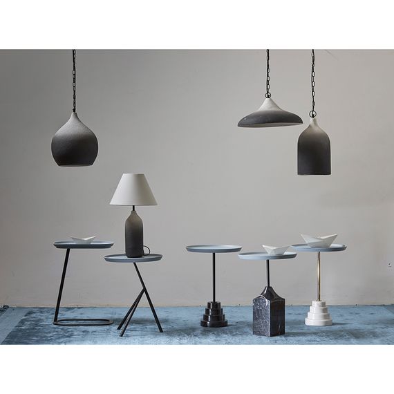 Столик приставной Sustainable collection, 38 см, серо-голубой/черный, изображение 5