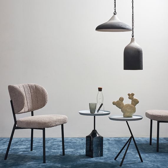 Столик приставной Sustainable collection, 38 см, серо-голубой/черный, изображение 3