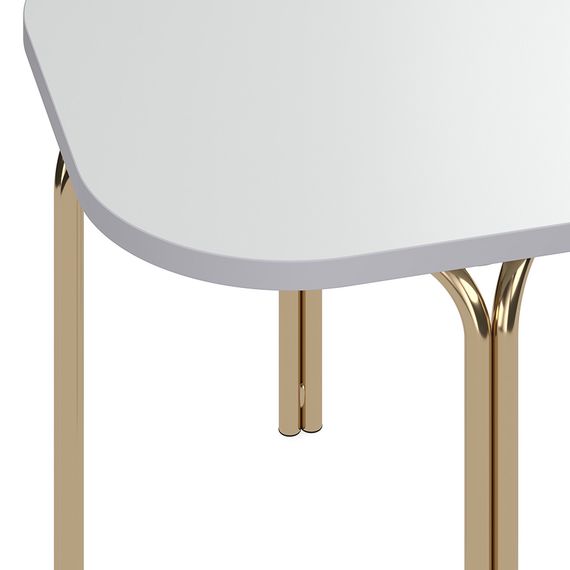 Столик кофейный Ror, 50х50 см, латунь/серый, LATITUDE, Цвет: латунь/серый, изображение 3