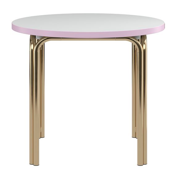 Столик кофейный Ror, 50 см, латунь/серый/розовый, LATITUDE, Цвет: латунь/серый/розовый, изображение 2
