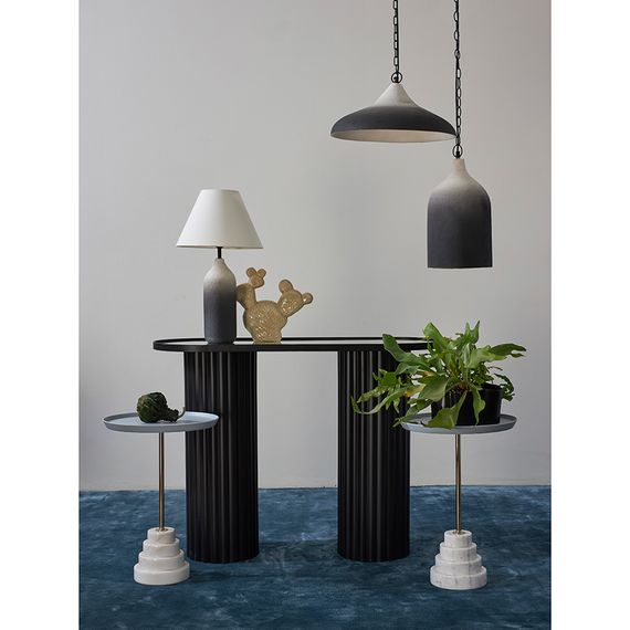 Столик кофейный Sustainable collection, 38 см, серый/белый, изображение 2