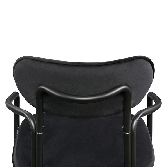 Стул Ror, Round, велюр, черный/черный, LATITUDE, Цвет: черный, изображение 5