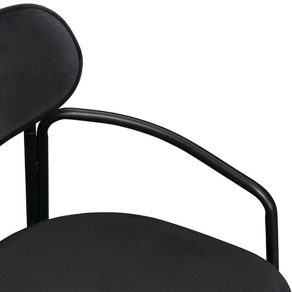 Стул Ror, Round, велюр, черный/черный, LATITUDE, Цвет: черный, изображение 6