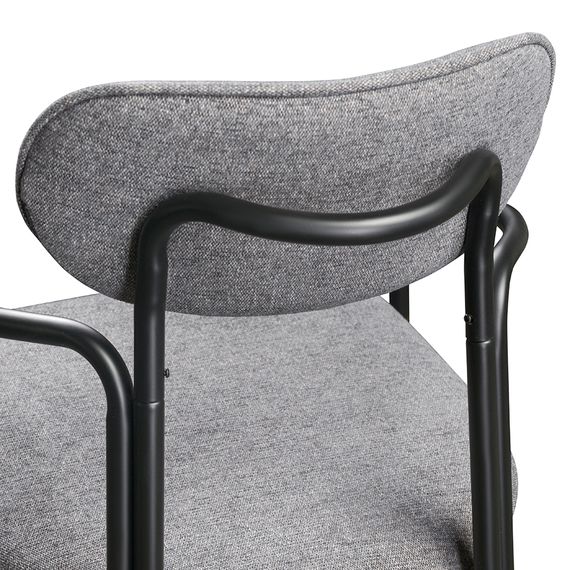 Стул Ror, Round, рогожка, черный/серый, изображение 4