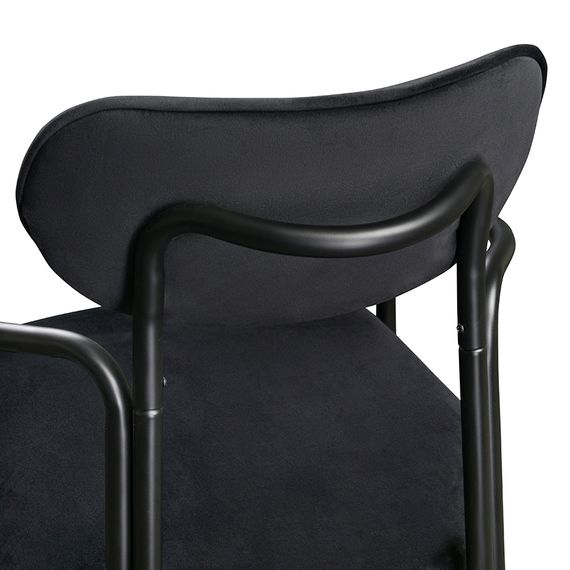 Стул Ror, Round, велюр, черный/черный, LATITUDE, Цвет: черный, изображение 4