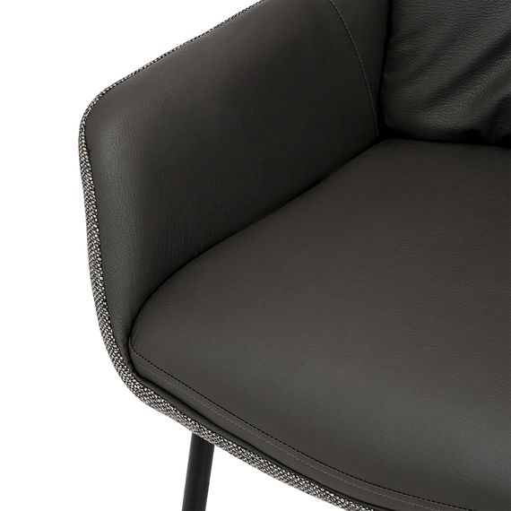 Стул Allar, экокожа, рогожка, серый, изображение 14