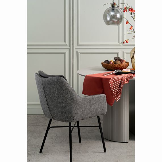 Стул Allar, экокожа, рогожка, серый, изображение 5