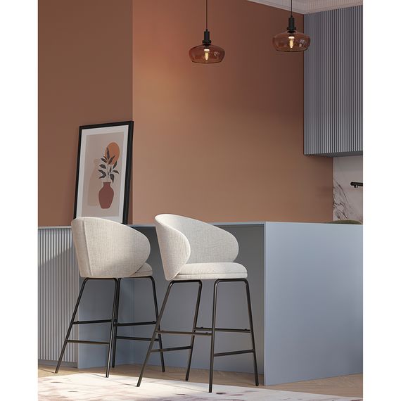 Стул барный Comfy, рогожка, топленое молоко, изображение 7