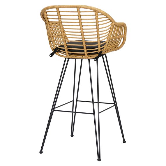 Стул барный Vetle Bent, ротанг, изображение 12
