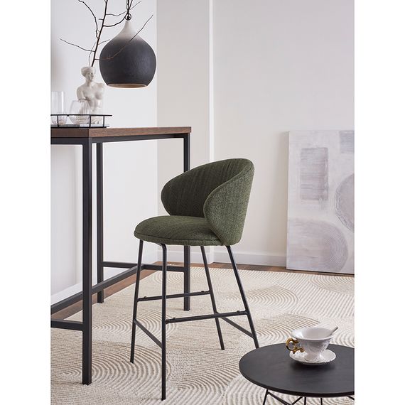Стул барный Comfy, рогожка, шпинат, изображение 3