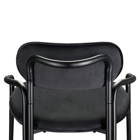 Стул барный Ror, Round, велюр, черный/черный, LATITUDE, Цвет: черный, изображение 5