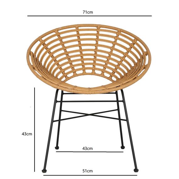 Стул Vetle Round, ротанг, изображение 15