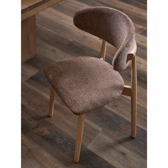 Стул Stone, мягкий шенилл, кофе с молоком, изображение 9