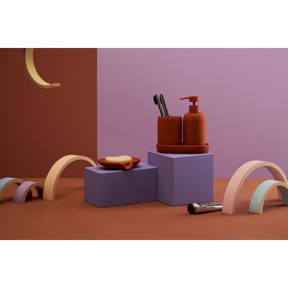 Стакан для зубных щеток Flow, терракотовый, Bergenson Bjorn Bath, Цвет: терракотовый, изображение 4