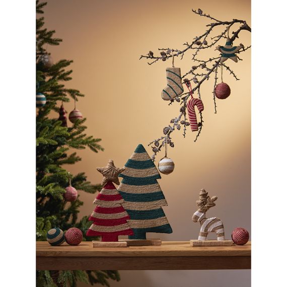 Декор новогодний Trendy stripes из джута и гофрированного картона из коллекции New Year Essential, Tkano, изображение 3