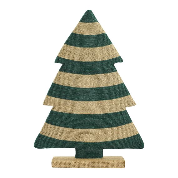 Декор новогодний Trendy stripes из джута и гофрированного картона из коллекции New Year Essential, Tkano