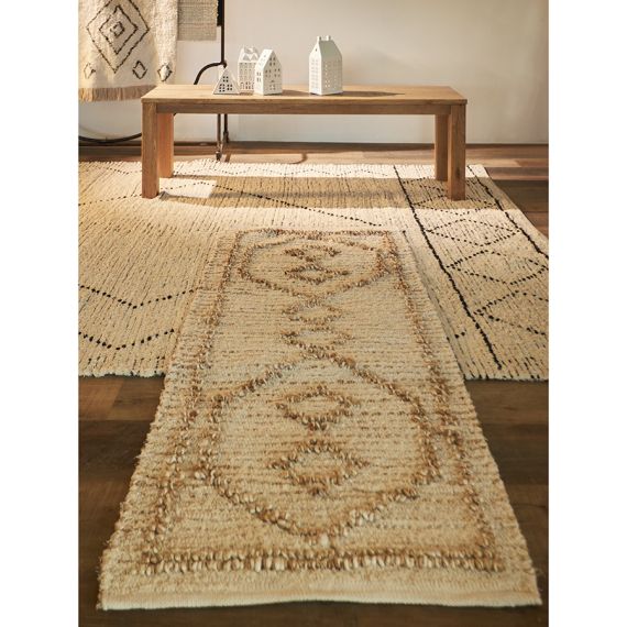 Ковер из джута и переработанного хлопка Kolkata из коллекции Ethnic, 70x160см, Tkano, изображение 2