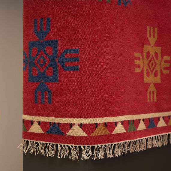 Ковер из шерсти по мотивам чувашских орнаментов из коллекции Cultural Heritage, 120х180 см, Tkano, изображение 9