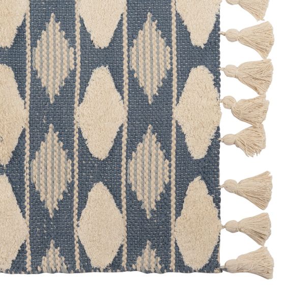 Ковер из хлопка синего цвета Argyle из коллекции Ethnic, 160х230 см, Tkano, изображение 6