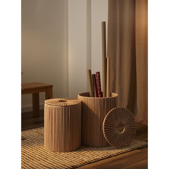 Корзина плетеная Dholak Beige из коллекции Ethnic, размер M, Tkano, изображение 4