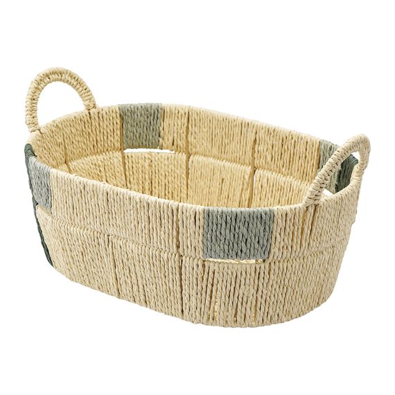 Корзина плетеная овальная Bodhran Sage из коллекции Ethnic, размер S, Tkano, изображение 4