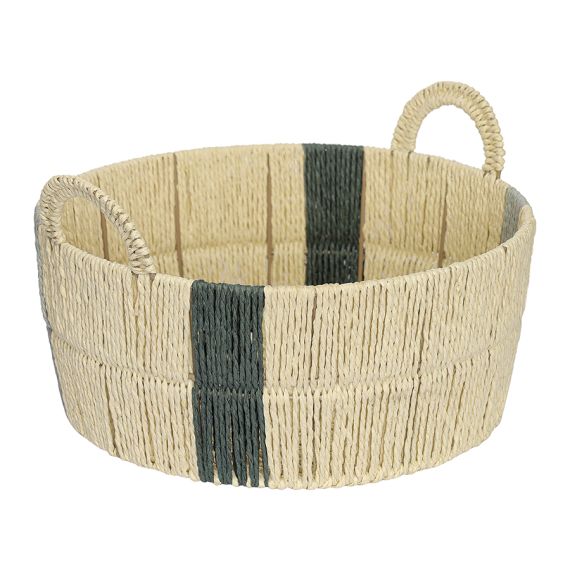Корзина плетеная круглая Bodhran Sage из коллекции Ethnic, размер S, Tkano