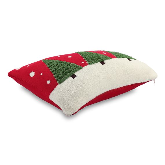 Подушка вязаная с новогодним рисунком Festive Wood из коллекции New Year Essential, 40x60 см, Tkano, изображение 3