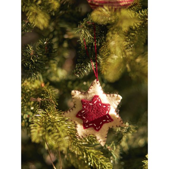 Набор елочных украшений из фетра Christmas stars из коллекции New Year Essential, 3 шт., Tkano, изображение 6