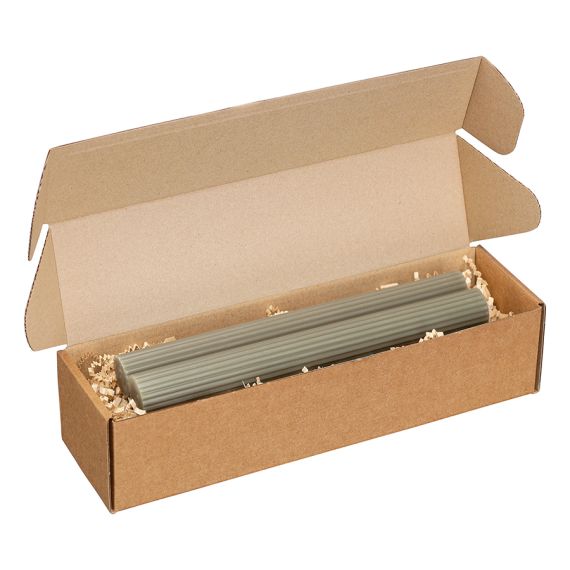 Набор из двух свечей цвета шалфея из коллекции Edge, 24,5 см, Tkano, изображение 8