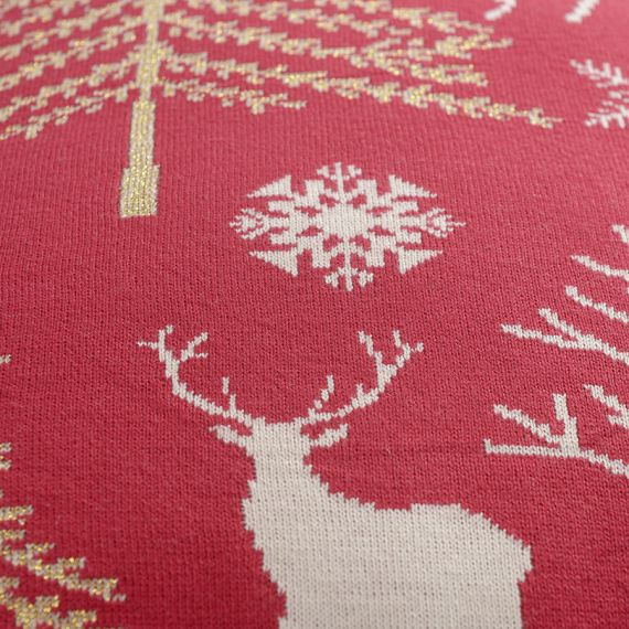 Подушка вязаная с новогодним рисунком Winter fairytale  из коллекции New Year Essential, 45х45 см, Tkano, изображение 5
