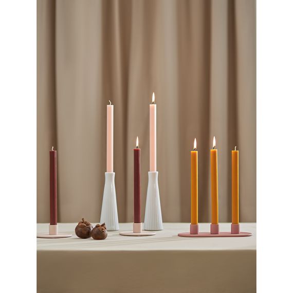 Набор из двух свечей коричневого цвета из коллекции Edge, 24,5 см, Tkano, изображение 3