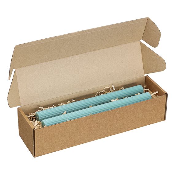 Набор из двух свечей бирюзового цвета из коллекции Edge, 24,5 см, Tkano, изображение 3