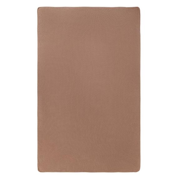 Плед из стираного хлопка цвета мокко из коллекции Essential, 130x180 см, Tkano, изображение 3