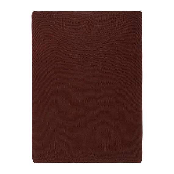 Плед из хлопка жемчужной вязки коричневого цвета из коллекции Essential, 130x180 см, Tkano, изображение 3