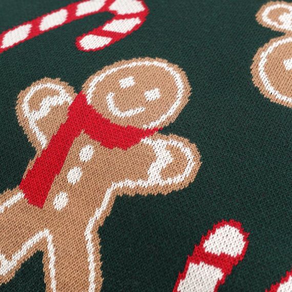 Подушка вязаная с новогодним рисунком Gingerman из коллекции New Year Essential, 45x45 см, Tkano, изображение 4