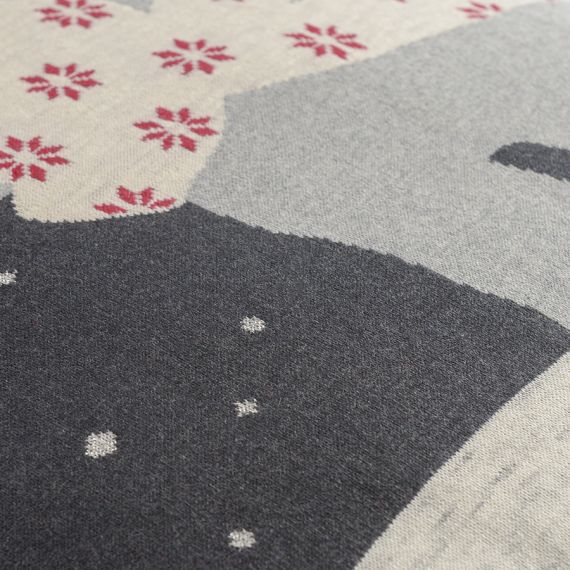Подушка вязаная с новогодним рисунком Polar bear из коллекции New Year Essential, 45х45 см, Tkano, изображение 6