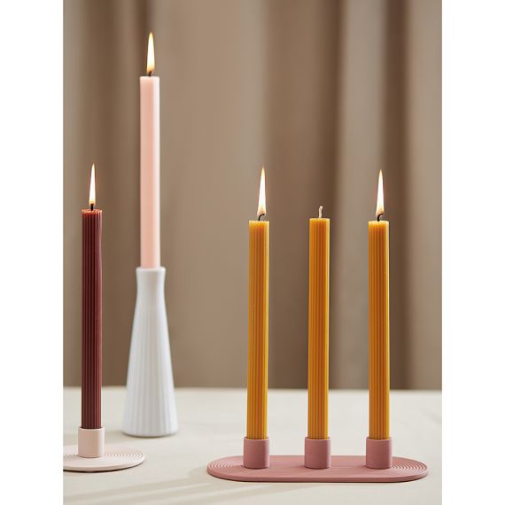 Набор из двух свечей цвета карри из коллекции Edge, 24,5 см, Tkano, изображение 5