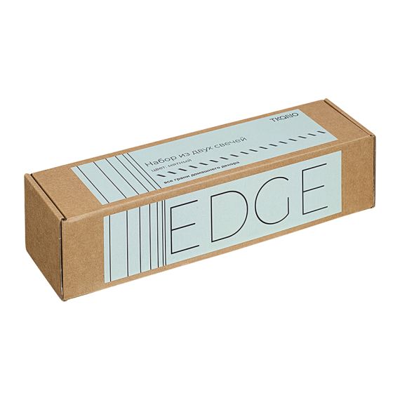 Набор из двух свечей мятного цвета из коллекции Edge, 24,5 см, Tkano, изображение 6