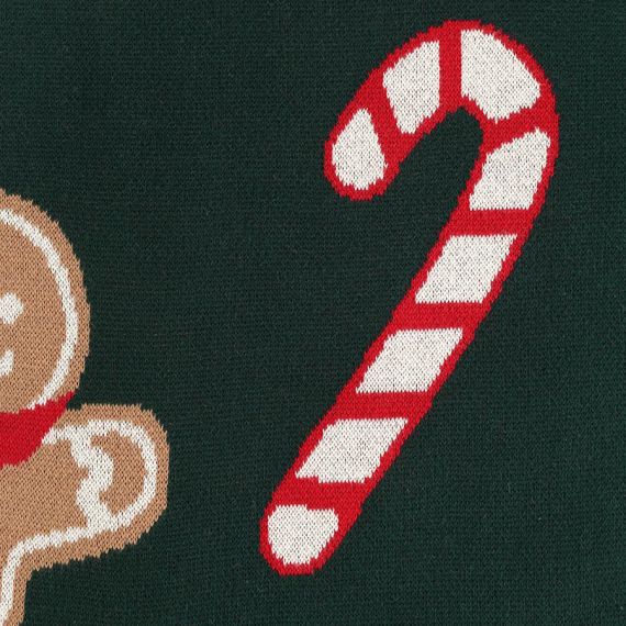 Плед из хлопка с новогодним рисунком Gingerman из коллекции New Year Essential, 130x180 см, Tkano, изображение 4