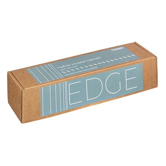 Набор из двух свечей цвета шалфея из коллекции Edge, 24,5 см, Tkano, изображение 9