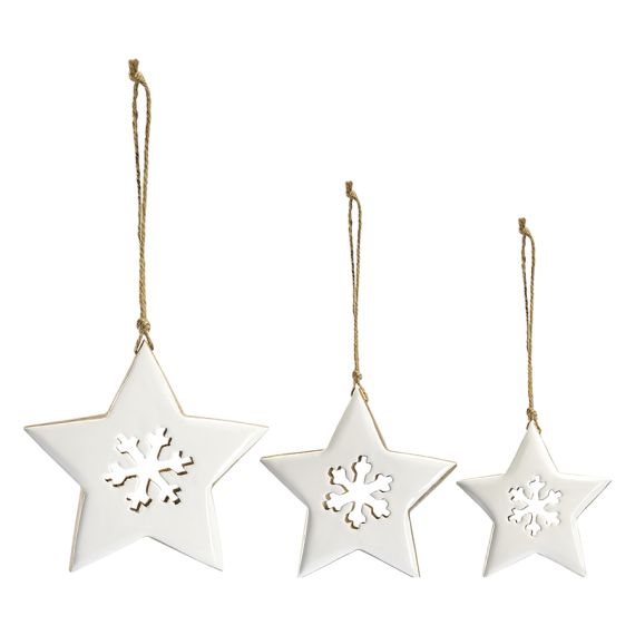 Набор елочных украшений Winter stars из коллекции New Year Essential, 3 шт., Tkano