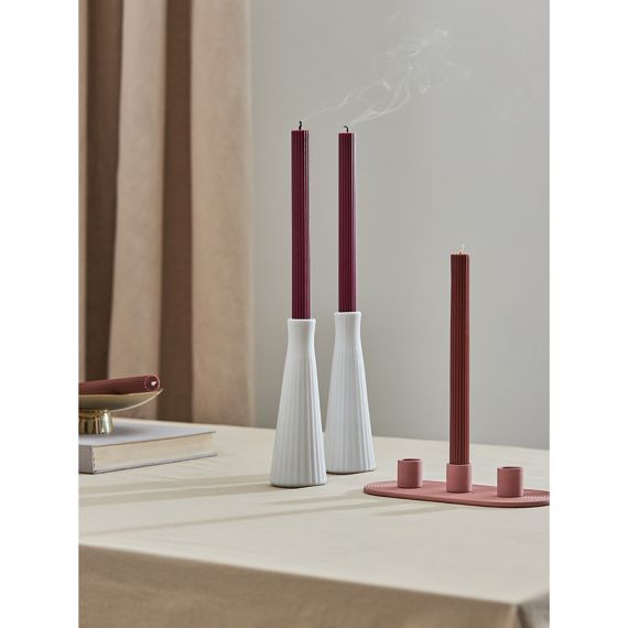 Набор из двух свечей бордового цвета из коллекции Edge, 24,5 см, Tkano, изображение 2