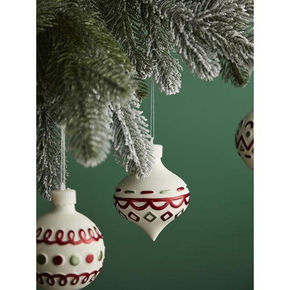 Набор ёлочных украшений с подсветкой Festive embroidey из коллекции New Year Essential, 4 шт., Tkano, изображение 5