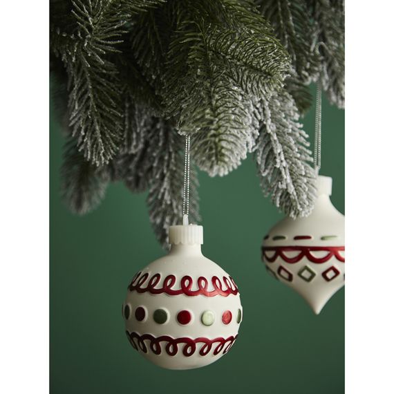Набор ёлочных украшений с подсветкой Festive embroidey из коллекции New Year Essential, 4 шт., Tkano, изображение 4