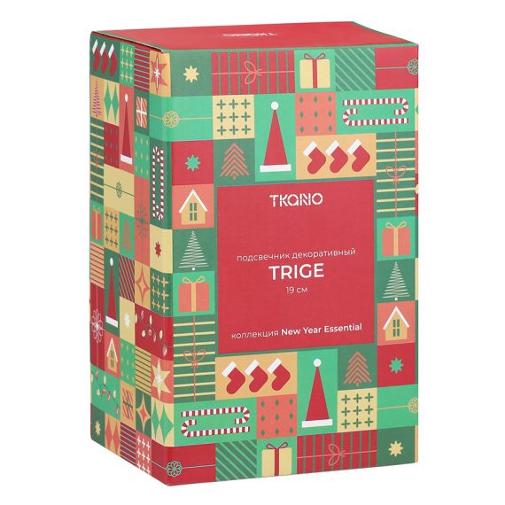 Подсвечник декоративный Trige из коллекции New Year Essential, 19 см, Tkano, изображение 3