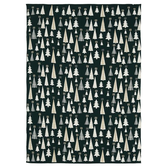 Плед из хлопка с новогодним рисунком Whitewood из коллекции New Year Essential, 130x180 см, Tkano, изображение 3