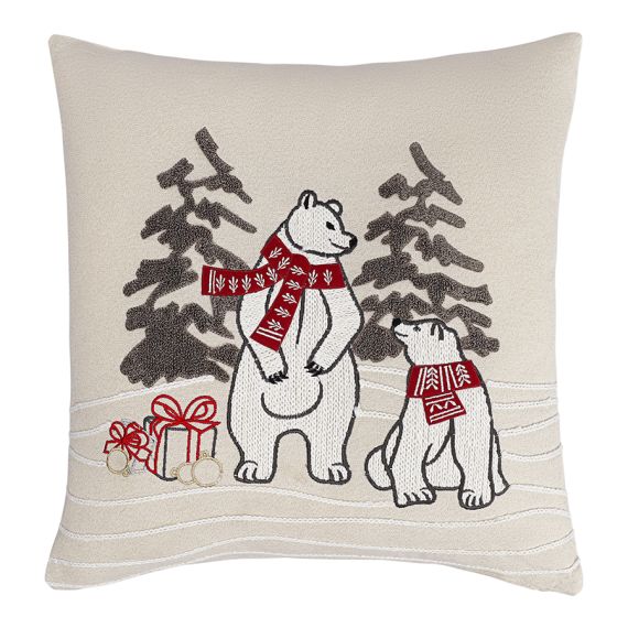 Подушка декоративная Festive bears из коллекции New Year Essential, 45х45 см, Tkano